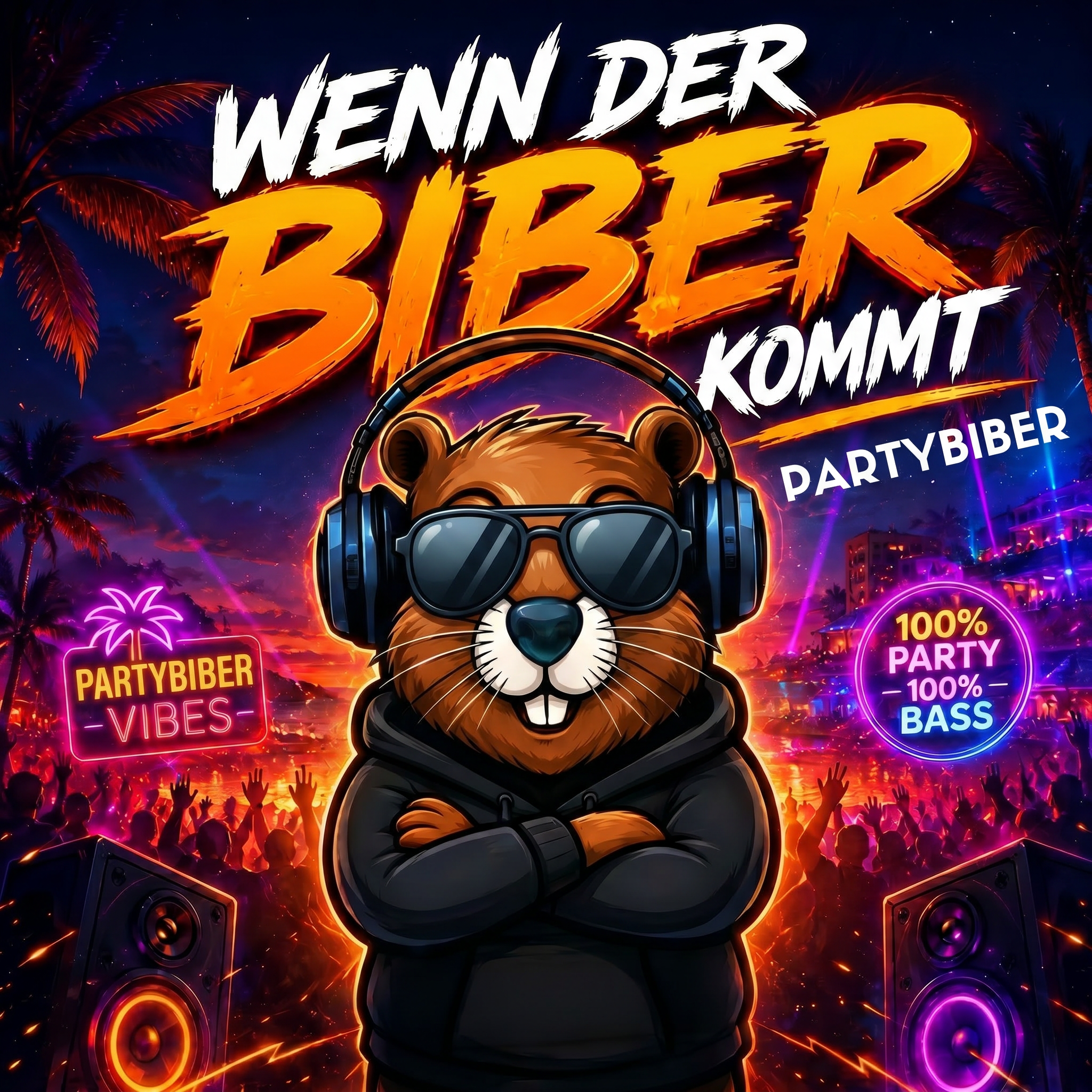 Albumcover des Partybiber Song: Wenn der Biber kommt